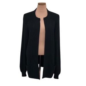 Peruvian Link Cardigan Sweater Size XL Black Alpaca